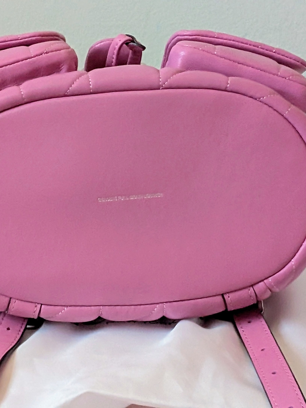 Quilted Tabby Leather Backpack In Fuschia With Silver Hardware 💖💕🩷 - Picture 5 of 8